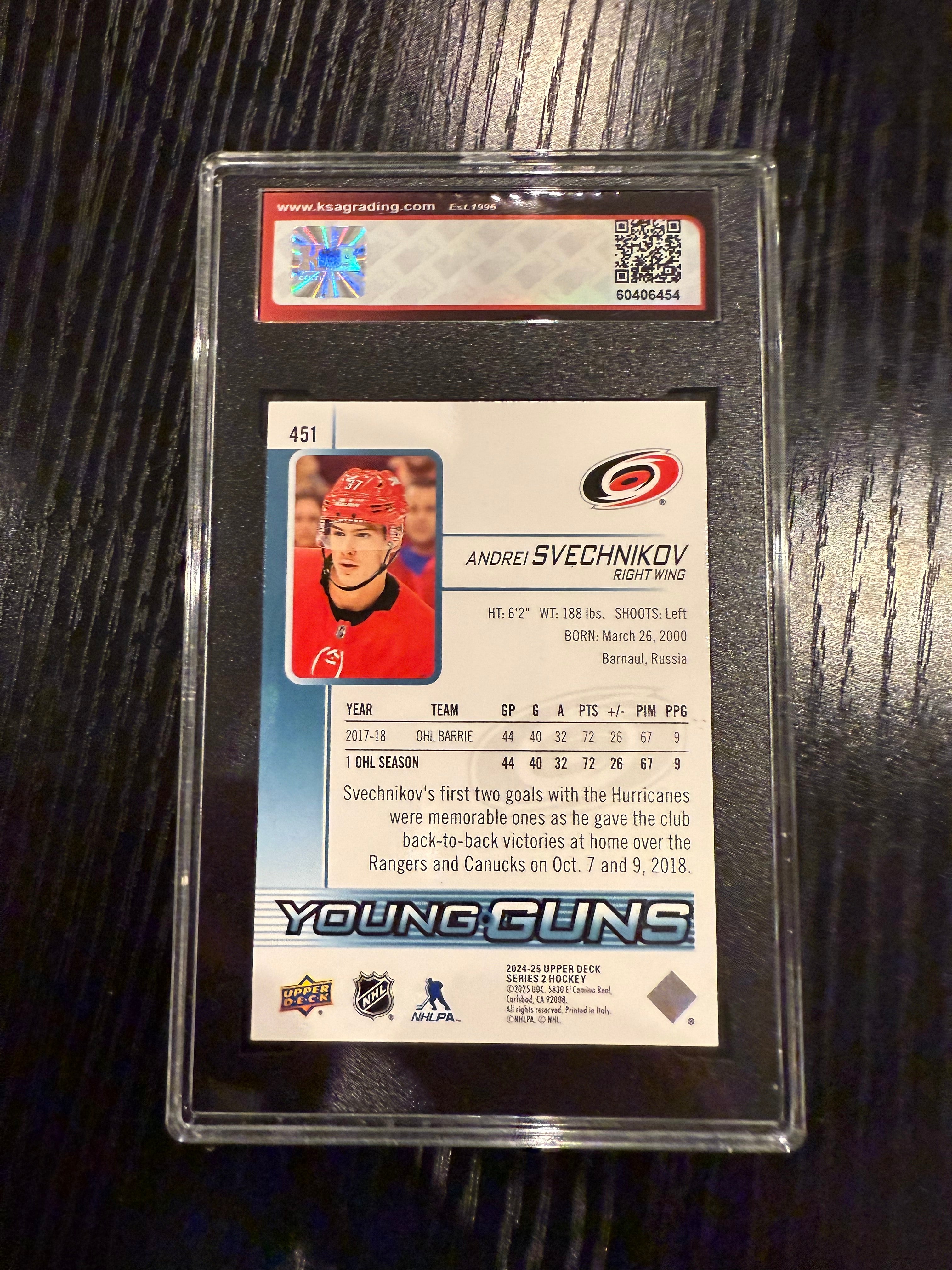 2024-25 UD Young Guns Renewed Andrew Svechnikov KSA 10