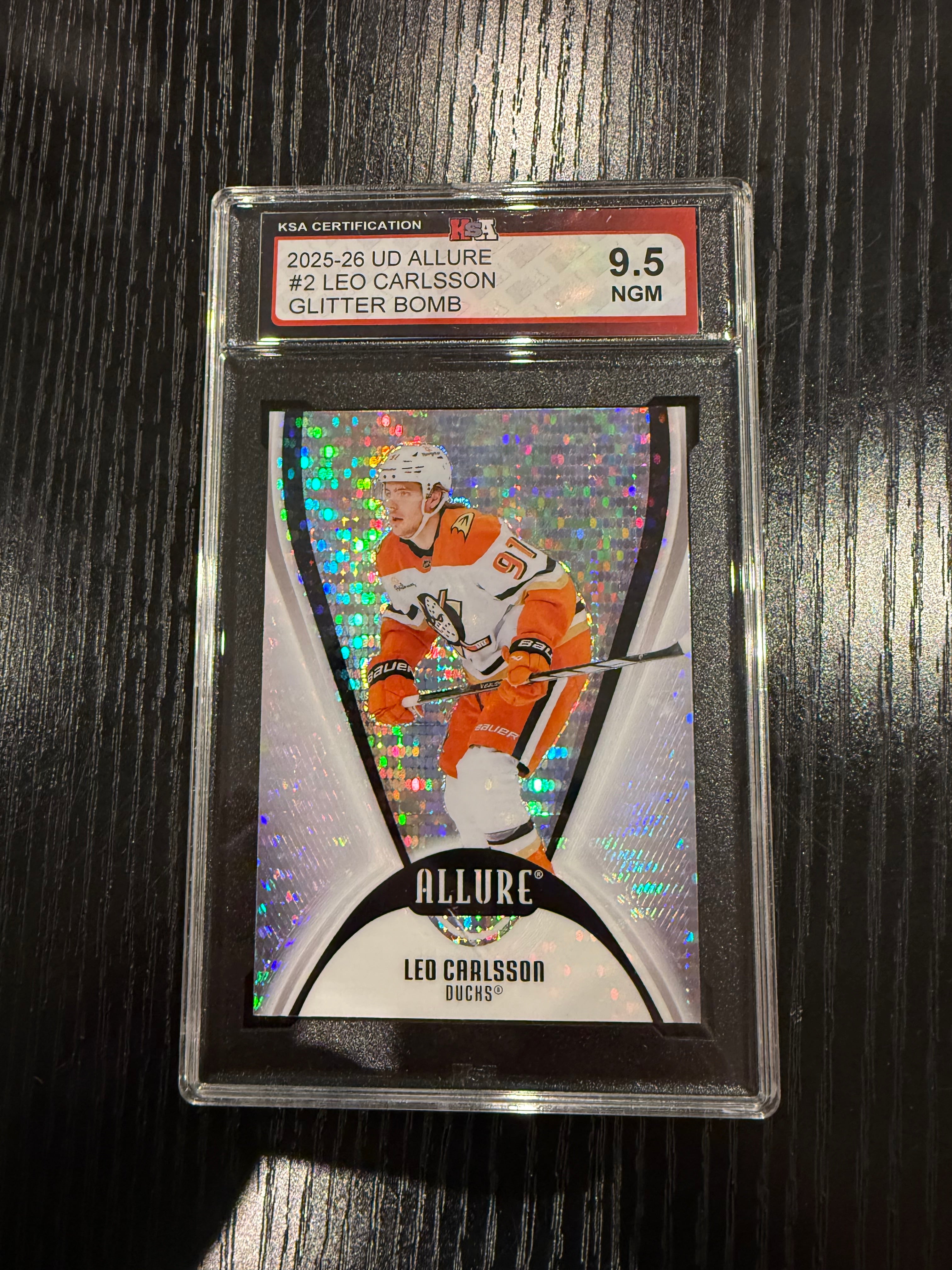 2024-25 Allure Glitter Bomb Leo Carlson KSA 9.5